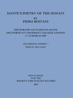 cover image of Dante's Poetry of Donati